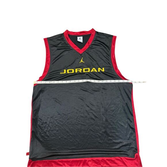 Nike Jordan Jumpman Jersey Mens XL Black Red Trim Embroidered Vintage - Picture 6 of 7